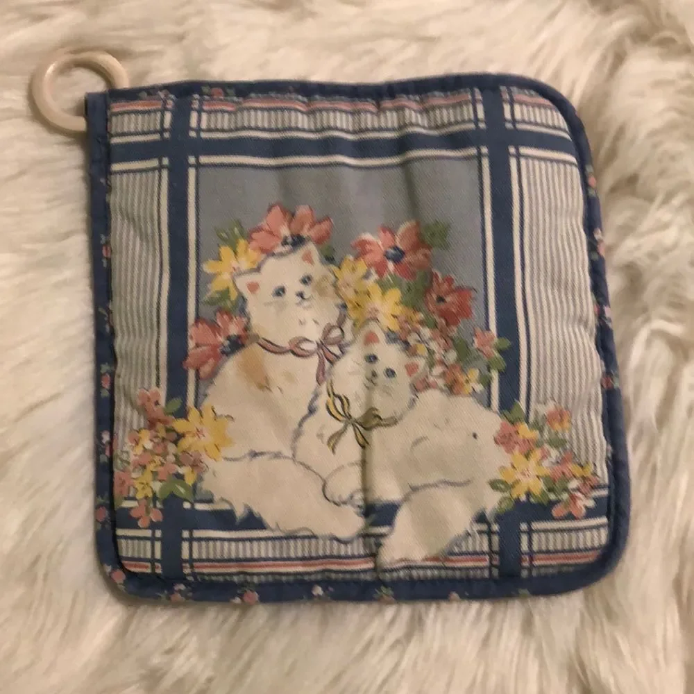 Cat Kitchen Linens - Dish Towels and Potholders -Two Matching Sets